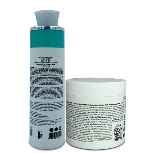 Vista 7 de Let Me Be Proteína suavizante 1L/33.8fl.oz + mascarilla de reparación profunda 16.9 fl oz/16.90fl.oz Cuidado del cabello Duo - Tratamiento de fuerza