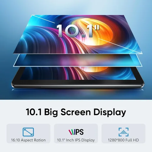Vista 2 de Tablet de 10 Pulgadas, Tablet Android de 10 Pulgadas Android 15, Octa-Core, 18GB(6+12)RAM+128GB ROM+1TB Ampliable, Pantalla IPS de 1280x800