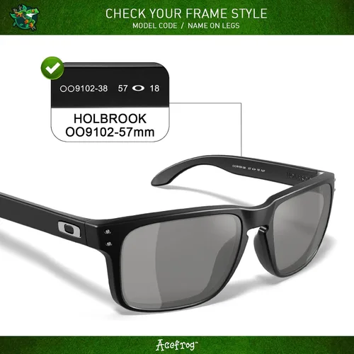 Vista 2 de Acefrog 4 pares de lentes polarizados de repuesto para gafas de sol Oakley Holbrook OO9102, ajuste perfecto, inastillables, antiarañazos, paquete