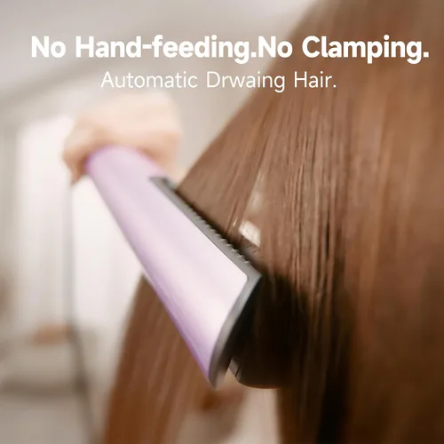 Vista 4 de JELLYFISH Secador de pelo y alisador de aire, alternativa de cepillo secador de pelo para cabello largo, estilizador de soplado sin abrazadera