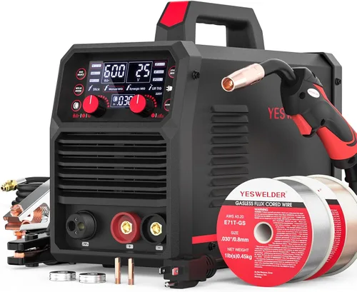 Vista 9 de YESWELDER Soldador MIG 135A, núcleo de flujo de 110 V sin gas MIG/elevación