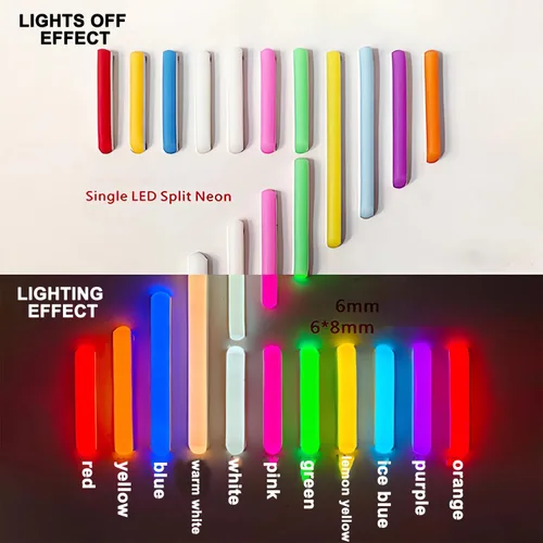 Vista 4 de JARBIH Cubierta de tira de luz LED flexible de neón separada, 16.4 pies 0.236 in sin desgaste, cubierta de difusor de silicona flexible con 2