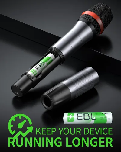 Vista 2 de EBL Baterías recargables AAA, 8 unidades, Ni-MH 1100mAh 1.2V Triple A baterías para controles remotos dispositivos electrónicos domésticos