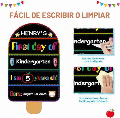 Vista 4 de Cartel de la junta del primer día de escuela de PETCEE - Letrero de regreso