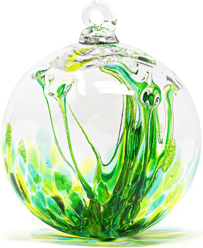 Vista 11 de Luke Adams Glass Mini árbol de la vida de cristal de 3 pulgadas Adorno hecho a mano Bola colgante para observar jardín Decoración del hogar