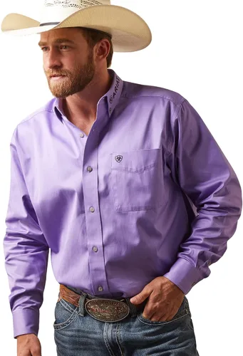 Vista 29 de Camisa de sarga con logotipo del equipo ARIAT de ajuste clásico para hombre Sea Scape USA 3X-Large Turkish Sea
