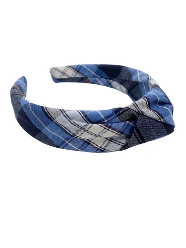 Vista 30 de Diadema anudada de 1.25 pulgadas, uniforme escolar, a cuadros, acolchada, con nudo en la parte superior, diadema de uniforme (cuadros 120)
