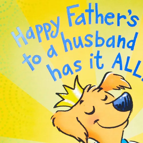 Vista 5 de Hallmark Divertida tarjeta del día del padre para marido (banda que lo tiene todo)