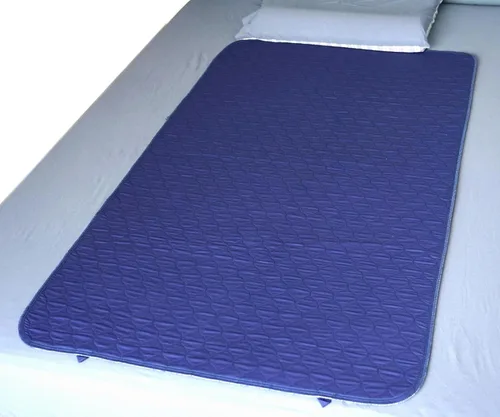 Vista 10 de Paquete de 2 almohadillas acolchadas de algodón, impermeables, extra absorbentes, para incontinencia, almohadillas lavables y reutilizables