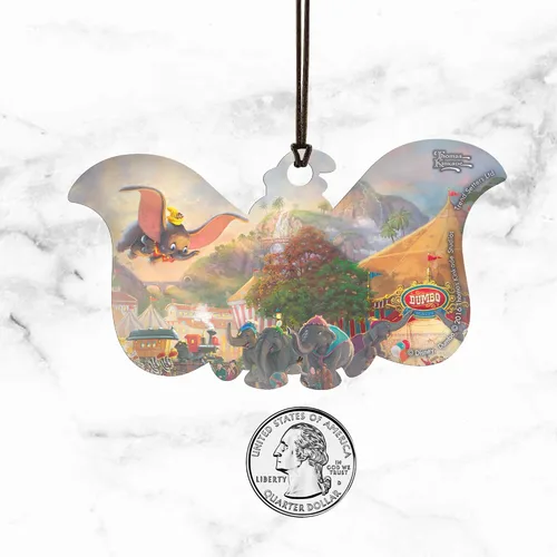 Vista 5 de Disney Dumbo Elefante colgante en forma de acrílico accesorio de impresión - Thomas Kinkade Art Hanging acrylic print Bedroom or office display