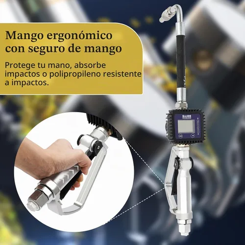 Vista 3 de Bomba de transferencia de aceite de servicio pesado operada por aire Digital Dispensador de fluido de aceite de motor de gasolina Válvula de control