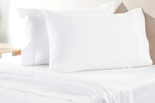 Vista 2 de Aveesha Paquete de 12 fundas de almohada de polialgodón – Fundas de almohada blancas – Fundas de almohada de 180 hilos de tejido percal – Perfectas