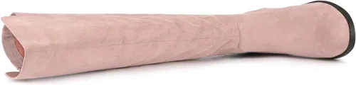 Vista 5 de Allegra K Botas altas hasta la rodilla con cremallera lateral para mujer