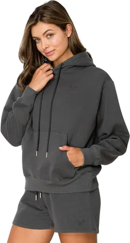 Vista 54 de Cali1850 Cloud Nine - Sudadera con capucha de forro polar para mujer, ajuste relajado, capucha de doble capa, puños y dobladillo acanalados