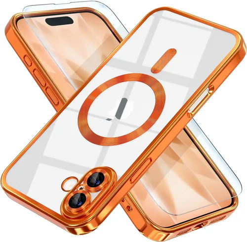 Vista 110 de Misea Funda magnética para iPhone 14 compatible con MagSafe [nunca amarillenta] [protección contra caídas de grado militar] protector completo