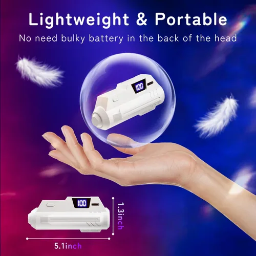 Vista 40 de Saqico Battery Pack for Oculus Quest 2/3/3S, 5000mAh Extended Power with Multi-Colors RGB Lights, Lightweight and Portable VR Extend Power