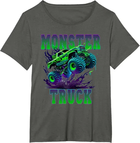 Vista 17 de Camiseta Monster Truck 4x4, Negro