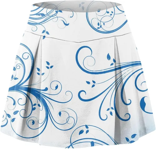 Vista 4 de AAHoduDu Faldas cortas para mujer, con estampado de leopardo, plisadas, ligeras, de cintura alta, para deporte, yoga, atletismo, tallas grandes