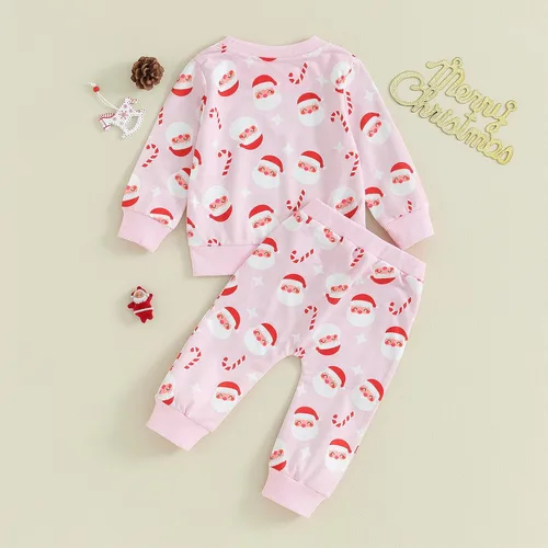 Vista 3 de BemeyourBBs Conjunto de 2 piezas de sudadera de manga larga con estampado lindo para bebé recién nacido de 0-3T