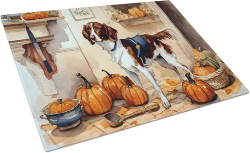 Vista 49 de Caroline's Treasures DAC1720LCB Affenpinscher - Tabla de cortar de vidrio con calabazas para cocina de otoño, grande, decorativa, de vidrio