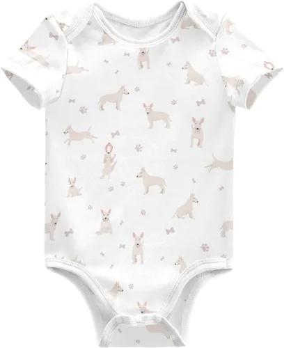 Vista 6 de vvfelixl Trajes de bebé lindos conjuntos de cachorros de manga corta de algodón ropa de bebé para niños niñas 0-24 meses