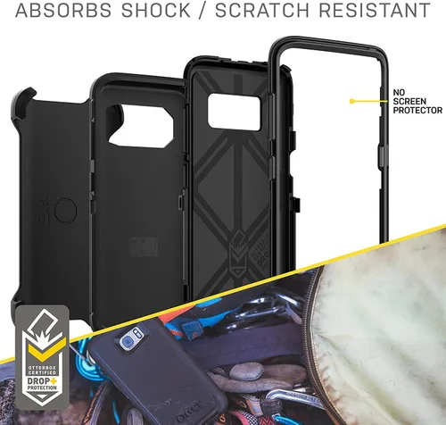 Vista 4 de OtterBox Defender - Funda de la serie sin pantalla para Samsung Galaxy S8 Plus, solo funda, embalaje no minorista, (Aqua Mint Way)