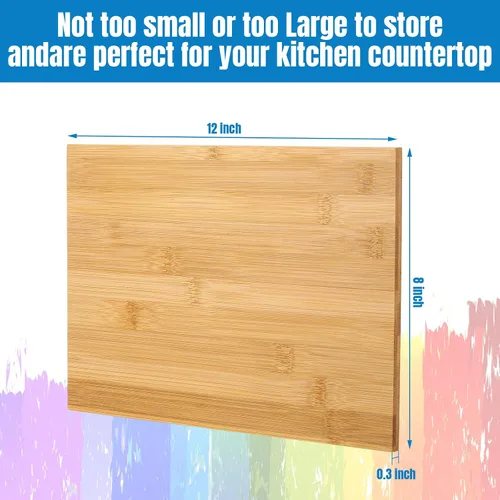 Vista 2 de 18 tablas de cortar de madera a granel, tablas de cortar de cocina grandes, juego de tablas de cortar de madera para cocina, carne, queso, pan