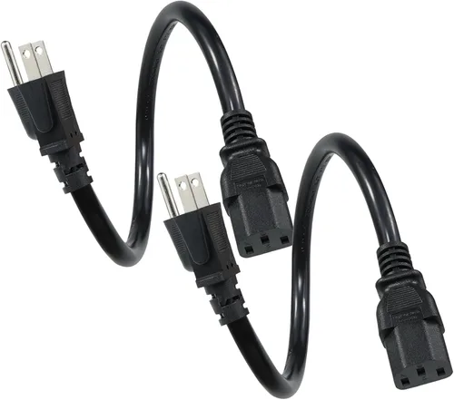 Vista 10 de Cable de alimentación para computadora de 1 pie - 1 paquete de 16 Negro 1 paquete