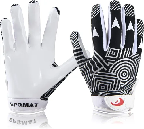 Vista 10 de Guantes de fútbol juvenil para niños, guantes receptores de agarre de silicona con capacidad de súper palo para la mejor experiencia de juego