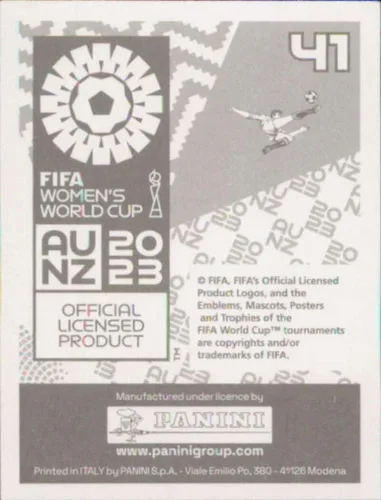 Vista 2 de Panini FIFA - Calcomanías para la Copa Mundial Femenina #41 Hali Long Filipinas Mini Sticker Soccer Futbol Tarjeta de intercambio