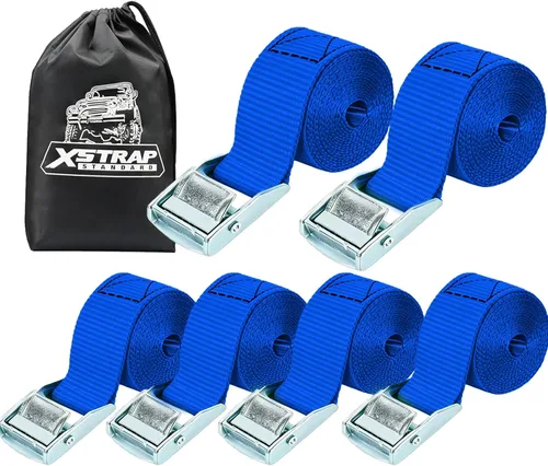 Vista 11 de Xstrap correas de amarre con trinquete (6 unidades, 8 pies 1-pulgada), Negro, XS16006