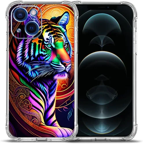Vista 18 de Funda para iPhone 12, diseño de mariposas azules, rosas, protección contra caídas, a prueba de golpes, TPU de cuerpo completo, resistente a