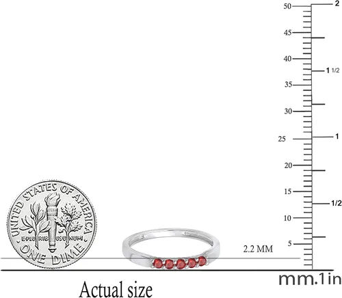Vista 33 de Dazzlingrock Collection Anillo de boda redondo de 5 piedras preciosas o diamantes para mujer en oro macizo de 10 K/14 K/18 K