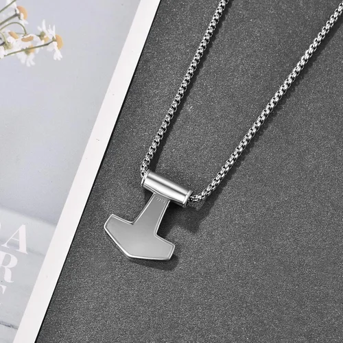 Vista 5 de ADMETUS Collar de amuleto de plata de ley 925 Collar vikingo para hombre joyería nórdica colgante de Odín con cadena Rolo de 0098in 22 pulgadas 2