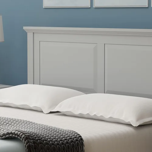 Vista 8 de Cama de plataforma de madera maciza estilo cabaña en tamaño King - Ultimate Grey gris (Ultimate Grey)