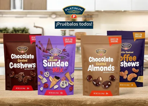 Vista 8 de Platinum - Anacardos recubiertos de chocolate bolsa resellable de 12 oz Anacardo saborizado cubierto de dulce de chocolate, nueces tostadas