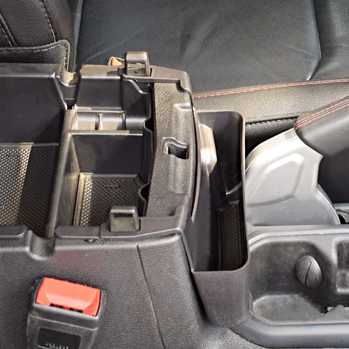 Vista 5 de EDBETOS Organizador de consola central con ribete naranja y caja colgante compatible con Jeep Wrangler JL/JLU 2018 2019-2024 y Jeep Gladiator JT