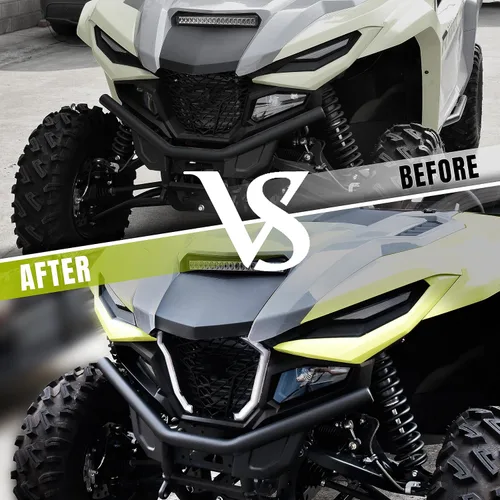 Vista 3 de SAUTVS Luces de Acento de Colmillo para Parrilla Delantera para Yamaha RMAX 1000, Luces LED de Rejilla con Lámparas de Señales de Giro para Yamaha