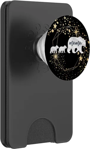 Vista 7 de Mama Bear - Regalo geométrico de dos cubitos para bebé, color negro y dorado
