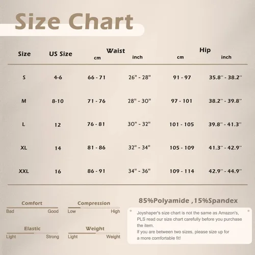 Vista 6 de JOYSHAPER Ropa interior acolchada para mujer con levantamiento de glúteos, sin costuras, moldeador, control de abdomen, cintura alta, almohadillas