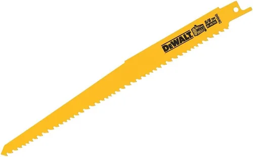 Vista 13 de DEWALT Hojas de sierra recíproca, parte trasera cónica, 6 pulgadas, 3 TPI, paquete de 5 (DW4801)