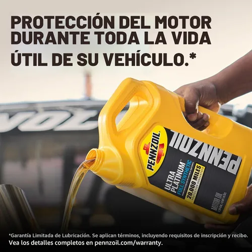 Vista 3 de Aceite completamente sintético para motor Pennzoil Ultra Platinum 0W-40, 1 cuarto de galón (paquete de 6)