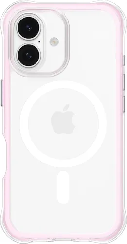 Vista 42 de ORNARTO Air Case para iPhone 16 Pro Max Transparente, Compatible con MagSafe, Funda de Protección contra Caídas de Grado Militar con Air-Pink Rosa