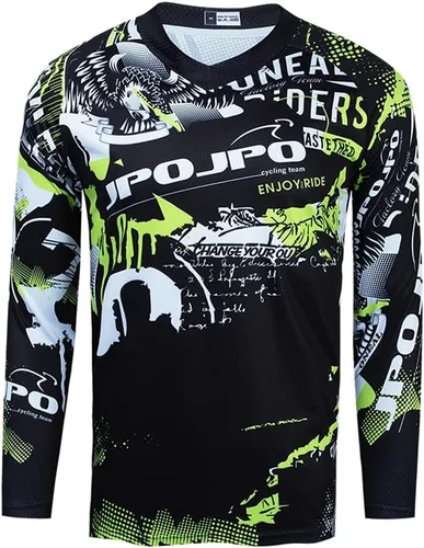 Vista 2 de Ciclismo Jersey Hombres MTB Motocross Gear Downhill Racing Shirt Mountain Bike Wear