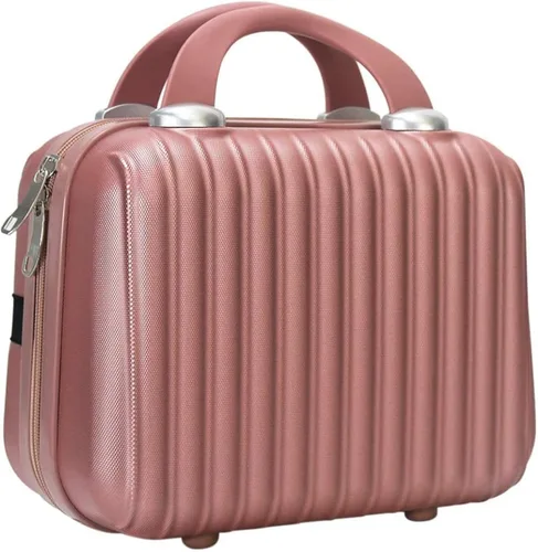 Vista 10 de Estuche de tren de maquillaje de 14 pulgadas, carcasa rígida portátil, estuche de viaje para cosméticos ABS con bloqueo de seguridad, caja