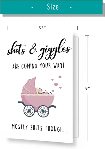 Vista 2 de Ziwenhu Bonita tarjeta de bebé para papá y mamá, bonita tarjeta de baby shower, regalo para recién nacido, tarjeta de felicitación para amigos