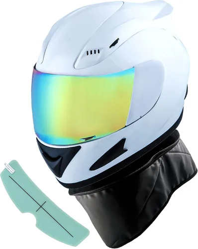 Vista 11 de 1Storm - Casco de cabeza completa para motocicleta, diseño de calavera mecánica HJDJ11
