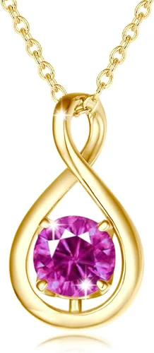 Vista 41 de FANCIME Dainty Infinity Birthstone Necklaces Sterling Silver Pendant abr-04