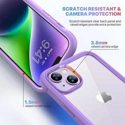 Vista 530 de DIACLARA - Funda transparente compatible con iPhone XR 6.1 pulgadas 2018