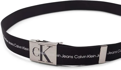 Vista 3 de Calvin Klein de los hombres ajustable Firma algodón belt-white